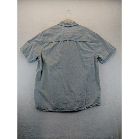 Gramicci Original Freedom Light Blue Cotton Button Short Sleeve Shirt Medium - Picture 3 of 16